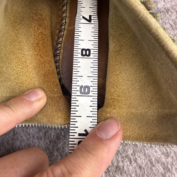 ✅VTG Handmade Leather Fringe Moccasins -Talon Zipper ✅NO SIZE -CONDITOIN ISSUES - Picture 3 of 14